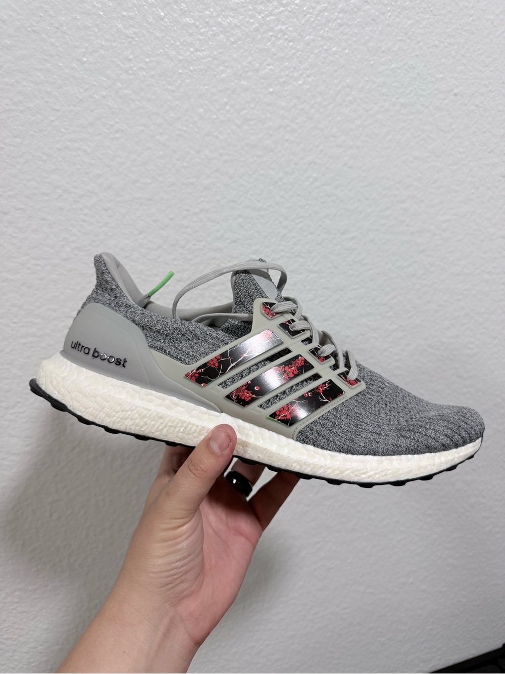 adidas Ultra Boost Grey with Black and Red Accents